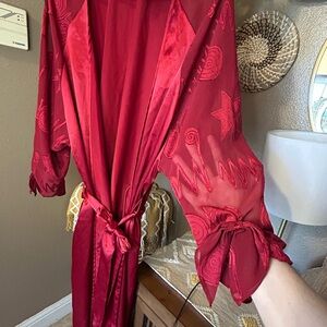 Victoria's Secret Gold Label Red Sheer Robe